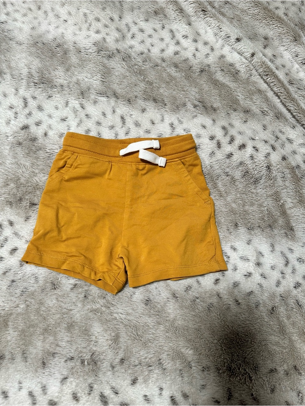 Kids Mustard Yellow Pull-On Shorts